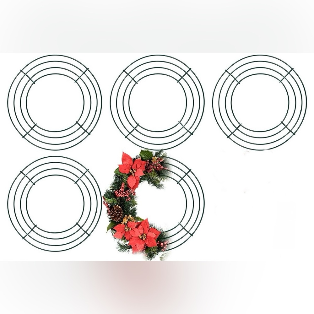 🎄 XMAS9 - 5 pcs 10” metal wreath frame